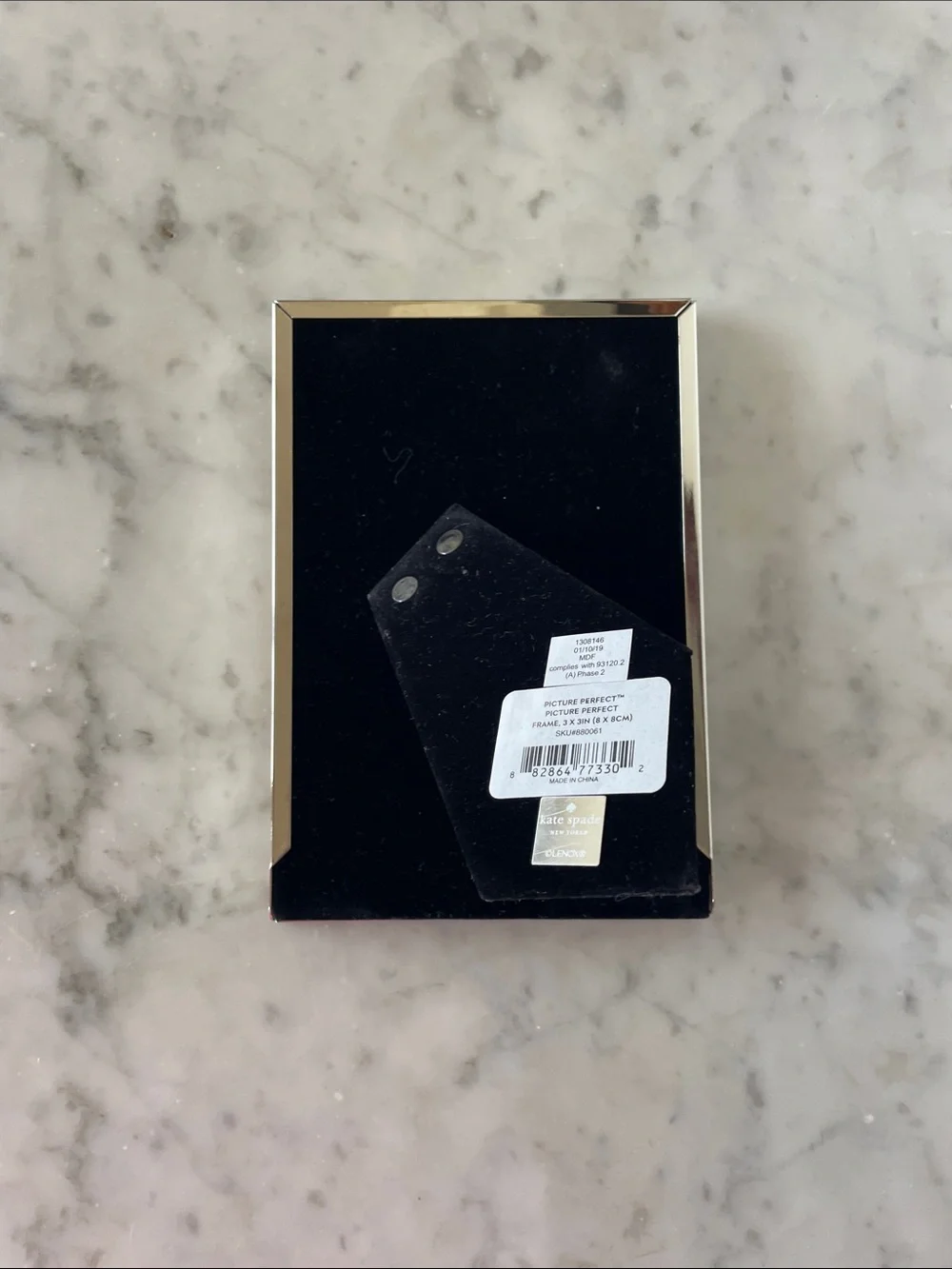 kate spade LENOX Mirrored Glass 3x3 Frame in Silver Picture Perfect